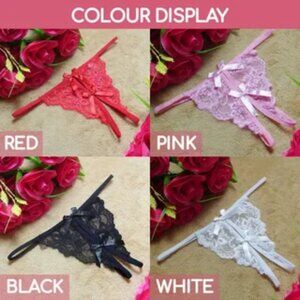 1PCS WOMEN LACE SEXY OPEN CROTCH THONG V-STRING T-BACK PANTIES UNDERWEAR